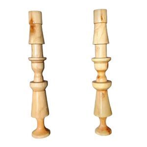 Hand crafted one of a kind willow wood candle stick holder